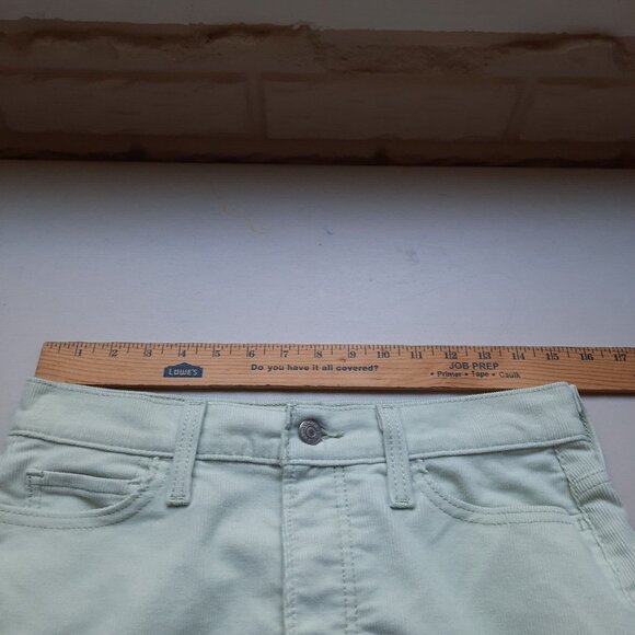 Levis Pants Womens 29 Pale Mint Wedgie‎ Straight Corduroy Cords Premium Stretch - Picture 13 of 16